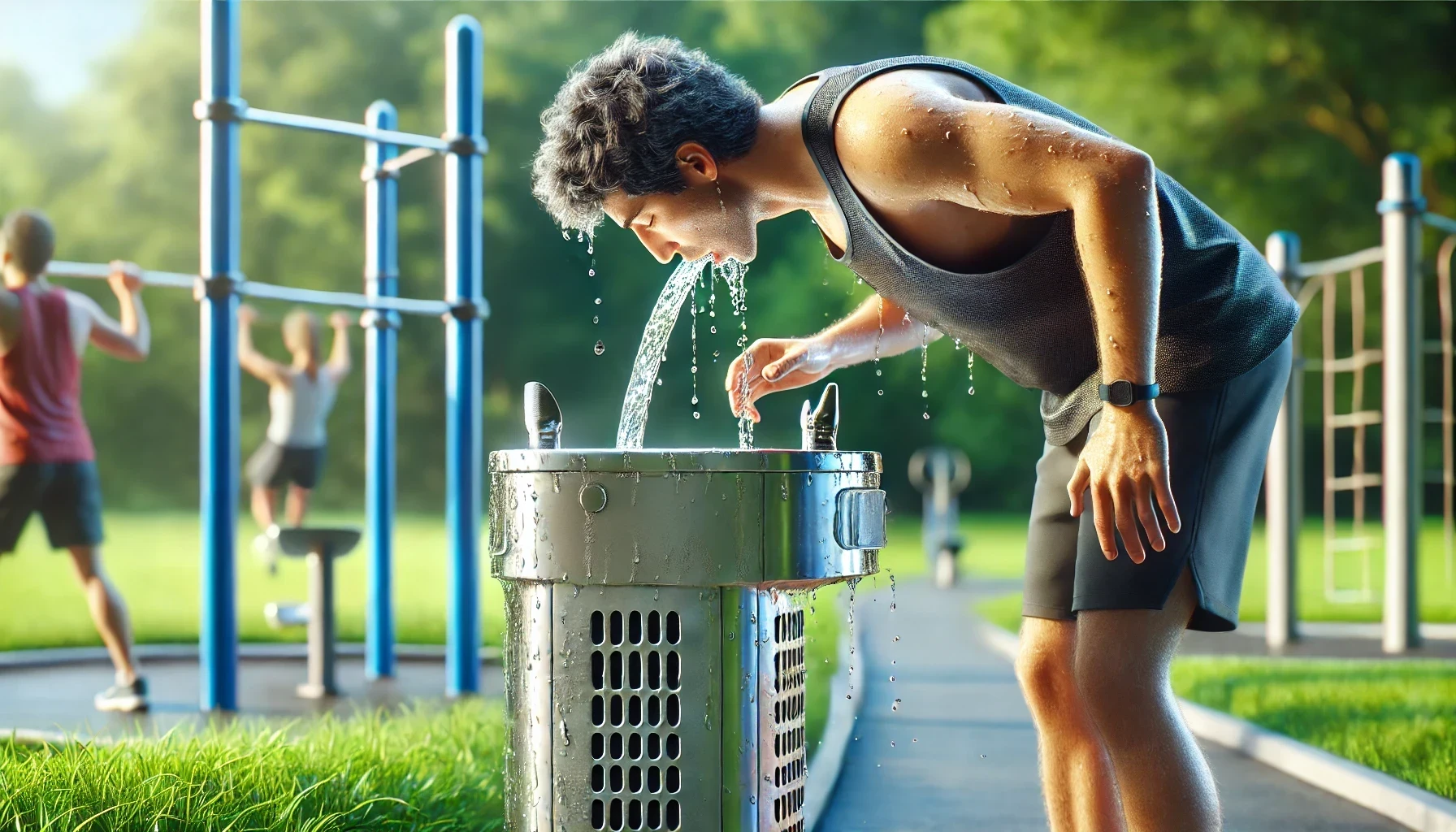 fountain faucet in the park